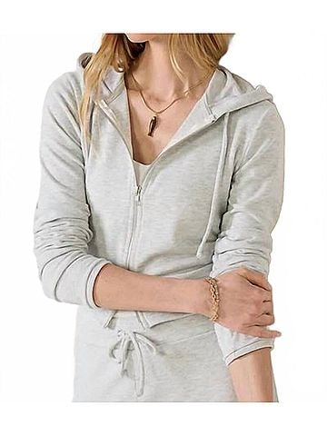 Asher Sadie Hoodie in Oat Heather (view 2)