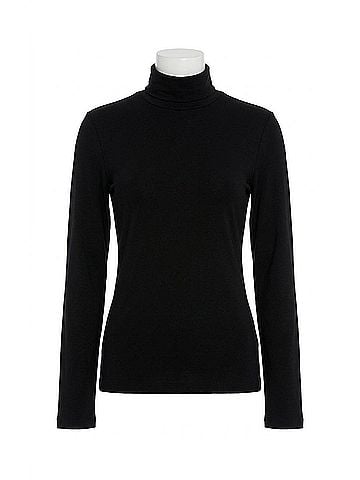 Weekend Max Mara Multif Stretch-Jersey Turtleneck Top in Black (view 1)