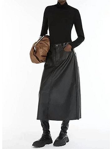 Weekend Max Mara Multif Stretch-Jersey Turtleneck Top in Black (view 2)