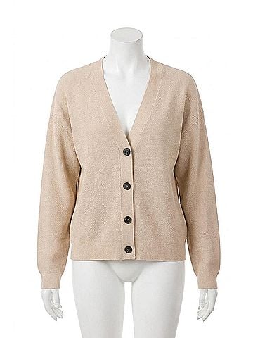 Zenana Viscose Sweater Cardigan in Bone (view 1)