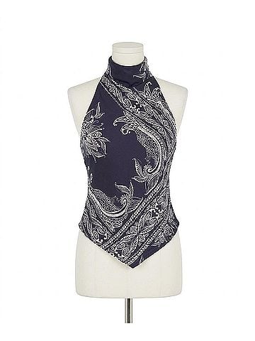 Amanda Uprichard Women's Arielle Top in Navy (view 1)
