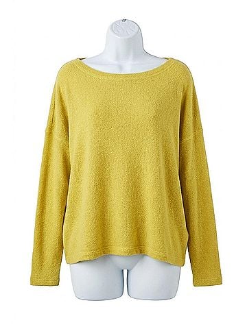 Painted Threads Alexia Pullover Open-Back Sweater in Mustard (view 1)