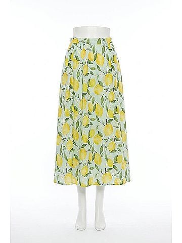 Oui Lemons Skirt in Blue And Yellow (view 1)