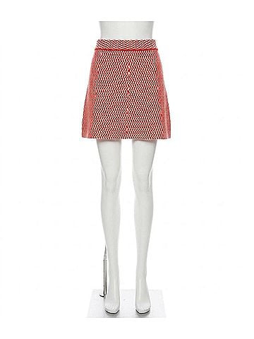 Lucy Paris Bella Mini Skirt in Red (view 1)