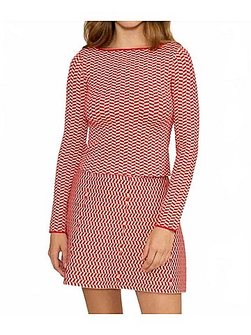 Lucy Paris Bella Mini Skirt in Red (view 2)