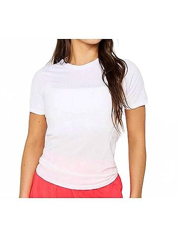 Fabletics Feather Tech+ Short-Sleeve Tee in White (view 2)