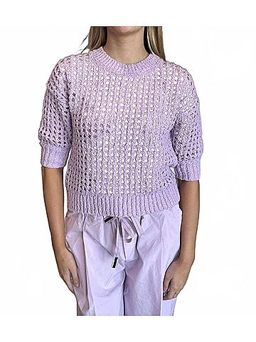 Stateside Puff Sleeve Sweater in Lilac Mist (view 2)