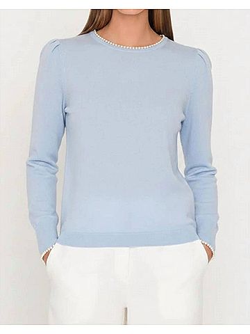 Generation Love Petunia Sweater in Light Blue Pearl (view 2)
