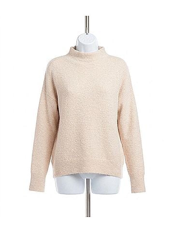 Karen Kane Long Sleeve Mock Neck Sweater in Sand (view 1)