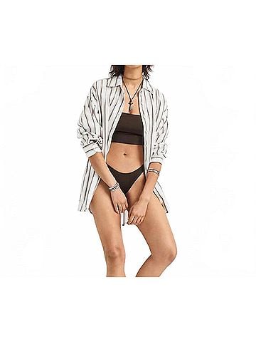 Vitamin A Playa Boyfriend Shirt in Earth Stripe (view 2)