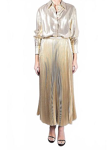 Joseph Essai Midi Skirt in Gilt (view 2)