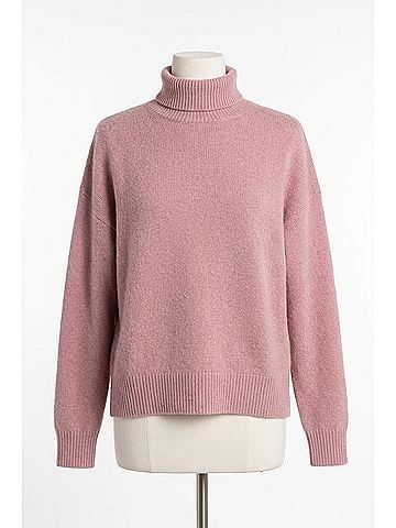 Majestic Filatures Wool Turtleneck Sweater in Rosewood (view 1)