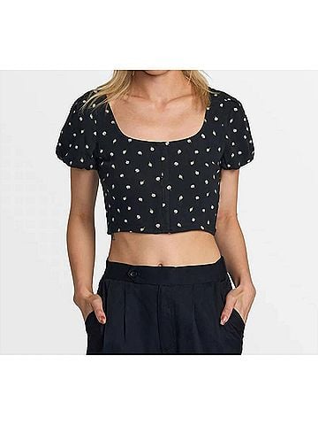 RVCA Nova Crop Top in Peach Whip (view 2)