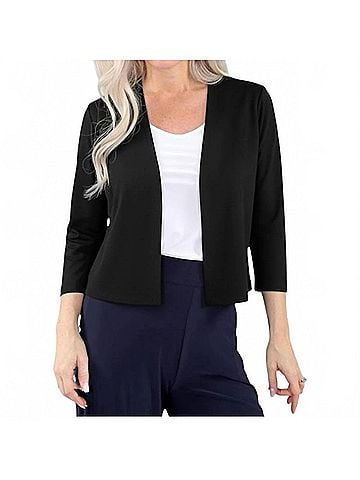 Michael Tyler Open Front Bolero in Black (view 2)