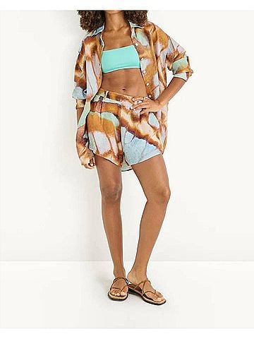 Vitamin A Playa Boyfriend Shirt in Malachite Butterfly (view 2)