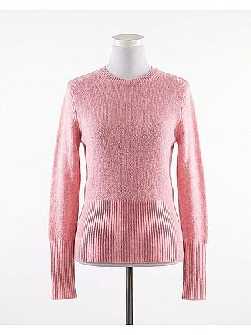 White + Warren Laurel Cinched Waist Sweater in Tea Rose (view 1)