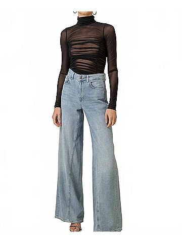 Line & Dot Quincy Turtleneck Top in Black (view 2)