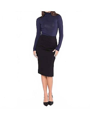 Ripley Rader Ponte Knit Pencil Skirt in Black (view 2)