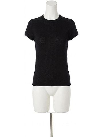 Rick Owens Cropped Level Tee in Black (view 1)