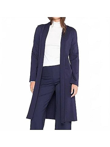 Ripley Rader Ponte Knit Smoking Jacket in Navy (view 2)