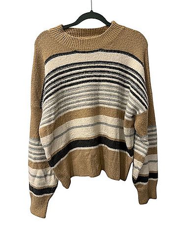 Very J Striped Crewneck Sweater Casual Sweaters (view 2)