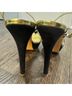 Claudia Ciuti Black Gold Heels Size 9 1/2 - photo 6