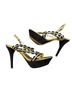 Claudia Ciuti Black Gold Heels Size 9 1/2 - photo 1