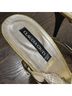 Claudia Ciuti Black Gold Heels Size 9 1/2 - photo 10