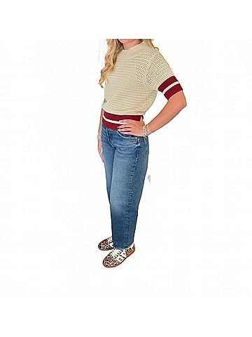 Kut from the Kloth Women's Zyla Ringer Sleeve Sweater in Beige (view 2)