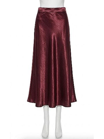 Greylin Paige Midi Slip Skirt in Dark Cherry (view 1)
