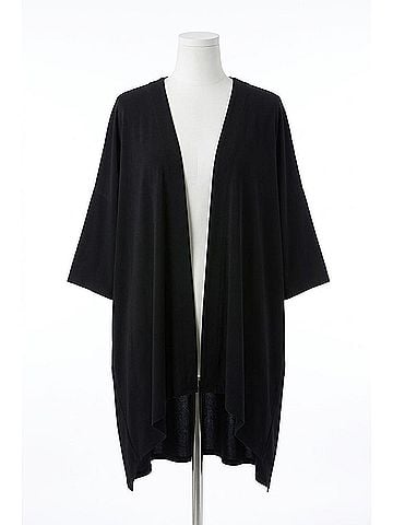 Lanston Philosophy Cocoon Cardigan in Black (view 1)