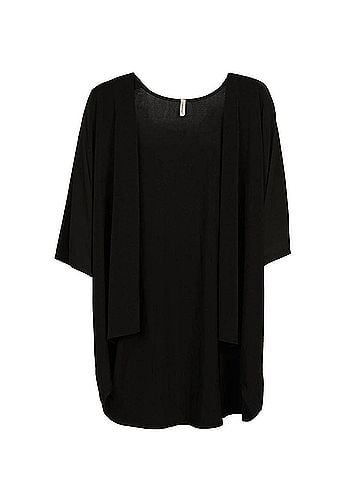 Lanston Philosophy Cocoon Cardigan in Black (view 2)