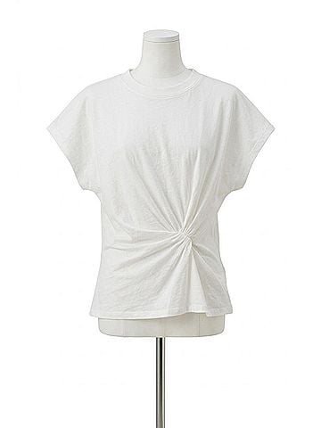 Apiece Apart Volta Twist Top in Cream (view 1)