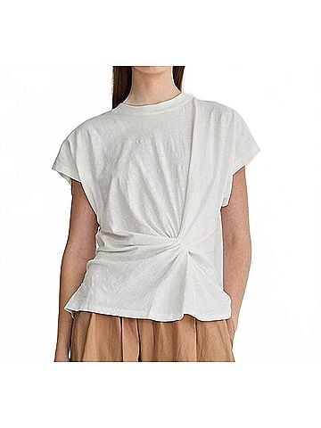 Apiece Apart Volta Twist Top in Cream (view 2)