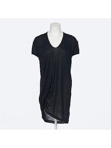 Rick Owens Women's Hiked T-Shirt in Black (view 2)