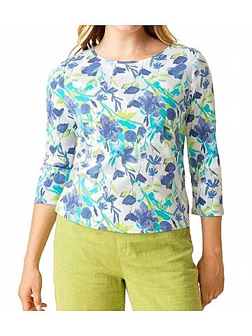 Habitat Spring Floral Everyday Tee in Indigo (view 2)
