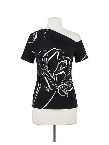 Clara Sun Woo Soft Knit Top in Black/White (view 1)