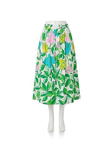 Lilly Pulitzer Izela Midi Skirt in Multi Rose Bud (view 1)