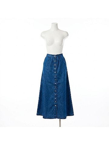 Known Supply Willow Skirt in Chambray (view 1)
