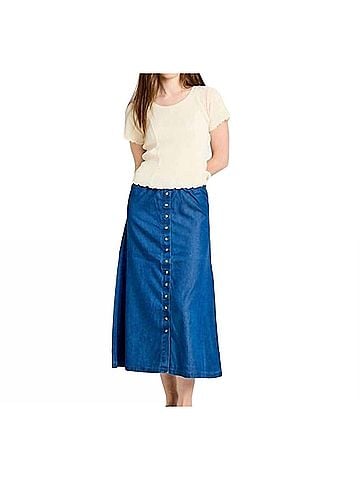 Known Supply Willow Skirt in Chambray (view 2)