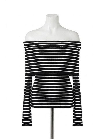 A.L.C. Evelyn Top in Midnight &amp; White (view 1)