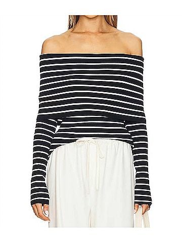 A.L.C. Evelyn Top in Midnight &amp; White (view 2)