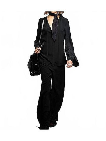 Zadig & Voltaire Turi Soft Strass Blouse in Black (view 2)