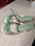 Vepose Silver Green Heels Size 6 1/2 - photo 3