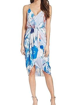 Chelsea28 Faux Wrap Water Color Dress Casual Dress (view 1)