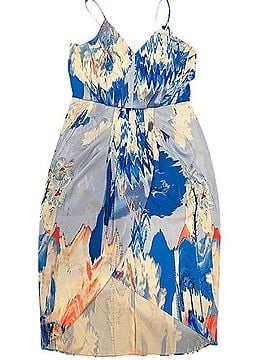 Chelsea28 Faux Wrap Water Color Dress Casual Dress (view 2)