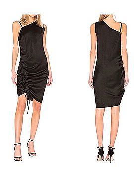 T by Alexander Wang Oneshoulder Ruched Drape Dress Cocktail Dress (view 1)