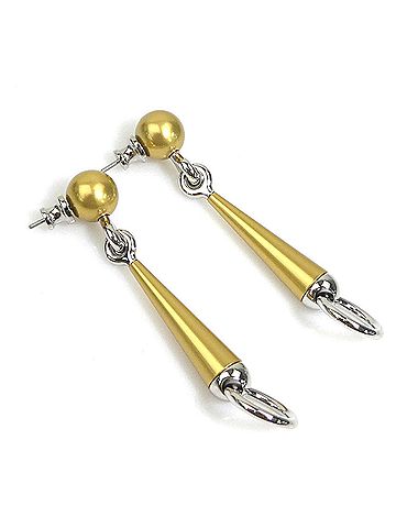 Hermès Hermes HERMES Earrings Epure Equestre PM Metal Gold Silver Women's h32571i (view 2)