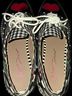 Betsey Johnson Graphic Red Black Flats Size 7 1/2 - photo 4