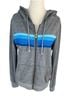 Aviator Nation Solid Stripes Gray Blue Jacket Size S - photo 1